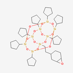 molecular formula C43H76O13Si8 B1623115 1,3,5,7,9,11,13-Heptacyclopentyl-15-[2-(7-oxabicyclo[4.1.0]heptan-3-yl)ethyl]-2,4,6,8,10,12,14,16,17,18,19,20-dodecaoxa-1,3,5,7,9,11,13,15-octasilapentacyclo[9.5.1.13,9.15,15.17,13]icosane CAS No. 307496-16-8