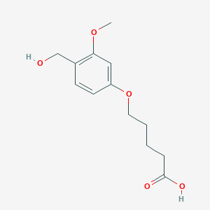 molecular formula C13H18O5 B1623119 5-(4-Hydroxymethyl-3-methoxyphenoxy)valeric acid CAS No. 213024-57-8