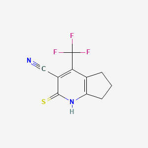 molecular formula C10H7F3N2S B1623134 2-Mercapto-4-(trifluoromethyl)-6,7-dihydro-5H-cyclopenta[b]pyridine-3-carbonitrile CAS No. 893757-46-5