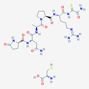 molecular formula C28H46N12O10S2 B1623150 Argipressin (4-9), (3-1')-disulfide cys(6)- CAS No. 84953-77-5