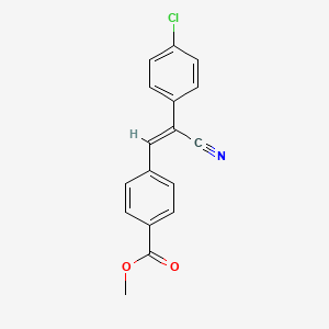 molecular formula C17H12ClNO2 B1623156 methyl 4-[(Z)-2-(4-chlorophenyl)-2-cyanoethenyl]benzoate CAS No. 7470-78-2