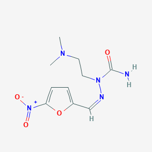 molecular formula C10H15N5O4 B1623157 Hydrazinecarboxamide, 1-[2-(dimethylamino)ethyl]-2-[(5-nitro-2-furanyl)methylene]- CAS No. 5580-25-6
