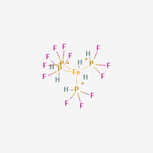 molecular formula F12FeH6P4+4 B1623162 Iron, dihydrotetrakis(phosphorus trifluoride)- CAS No. 24899-55-6