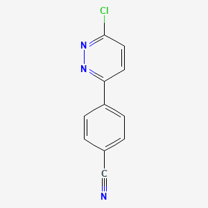 molecular formula C11H6ClN3 B1623165 3-Chloro-6-(4-cyanophenyl)pyridazine CAS No. 66548-54-7