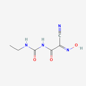 molecular formula C6H8N4O3 B1623167 乙酰胺，2-氰基-N-[(乙氨基)羰基]-2-(羟亚氨基)- CAS No. 41078-09-5