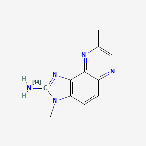 molecular formula C11H11N5 B1623169 2-Amino-3,8-dimethylimidazo[4,5-f]quinoxaline-2-14C CAS No. 96600-60-1