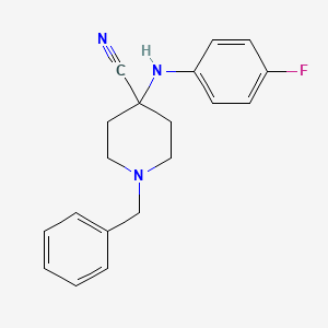 1-Benzyl-4-((4-fluorophenyl)amino)piperidine-4-carbonitrile