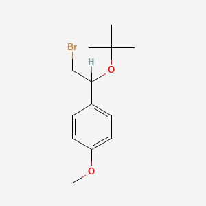 molecular formula C13H19BrO2 B1623181 1-[2-Bromo-1-(1,1-dimethylethoxy)ethyl]-4-methoxybenzene CAS No. 72912-33-5