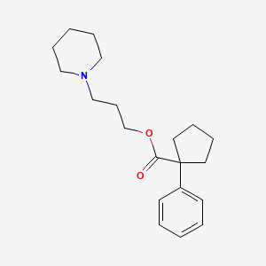 Cyclopentanecarboxylic acid, 1-phenyl-, 3-piperidinopropyl ester