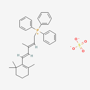 molecular formula C33H38O4PS- B1623213 (3-Methyl-5-(2,6,6-trimethyl-1-cyclohexen-1-yl)-2,4-pentadienyl)triphenylphosphonium sulphate CAS No. 751-83-7