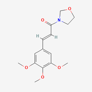 Oxazolidine, 3-(3,4,5-trimethoxycinnamoyl)-, trans-