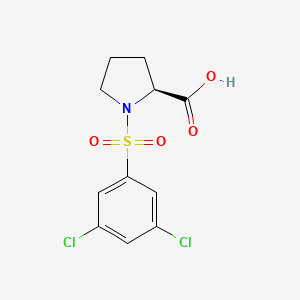 molecular formula C11H11Cl2NO4S B1623229 (2S)-1-(3,5-二氯苯基)磺酰基吡咯烷-2-羧酸 CAS No. 217326-48-2