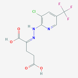 molecular formula C11H9ClF3N3O4 B1623231 2-{2-[3-氯-5-(三氟甲基)-2-吡啶基]-肼基}戊二酸 CAS No. 338422-72-3