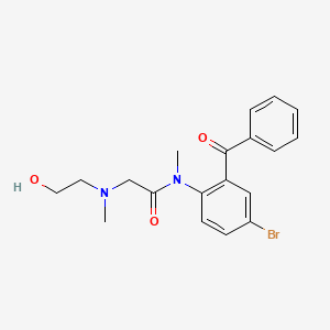 Acetamide, N-(2-benzoyl-4-bromophenyl)-2-((2-hydroxyethyl)methylamino)-N-methyl-