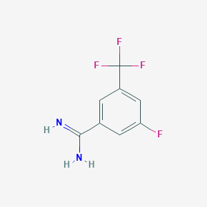 molecular formula C8H6F4N2 B1623262 3-Fluoro-5-trifluoromethyl-benzamidine CAS No. 885956-74-1