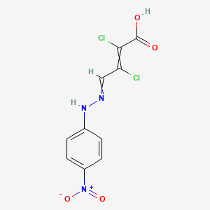 2,3-dichloro-4-[(4-nitrophenyl)hydrazinylidene]but-2-enoic Acid