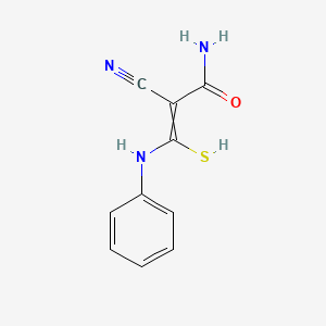 3-Anilino-2-cyano-3-sulfanylprop-2-enamide
