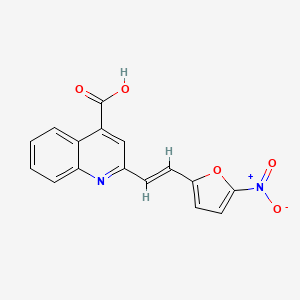 molecular formula C16H10N2O5 B1623291 2-(2-(5-Nitro-2-furyl)vinyl)cinchoninic acid CAS No. 5774-31-2