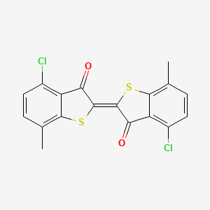 (2E)-4-chloro-2-(4-chloro-7-methyl-3-oxo-1-benzothiophen-2-ylidene)-7-methyl-1-benzothiophen-3-one