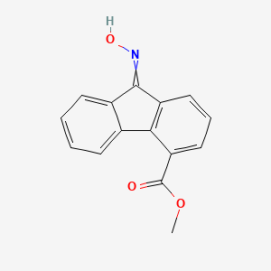 molecular formula C15H11NO3 B1623303 9H-Fluorene-4-carboxylic acid, 9-(hydroxyimino)-, methyl ester CAS No. 5043-64-1