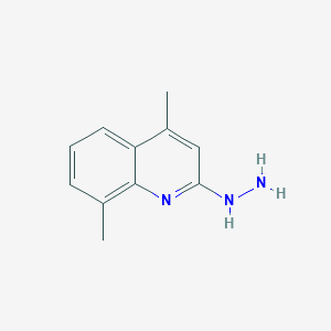 molecular formula C11H13N3 B1623305 2-Hydrazinyl-4,8-dimethylquinoline CAS No. 57369-93-4