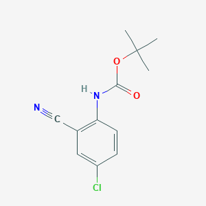 molecular formula C12H13ClN2O2 B1623333 (4-Chloro-2-cyano-phenyl)-carbamic acid tert-butyl ester CAS No. 885964-73-8