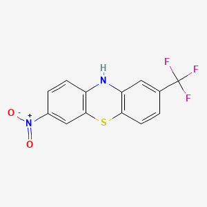 molecular formula C13H7F3N2O2S B1623341 7-Nitro-2-(trifluoromethyl)-10H-phenothiazine CAS No. 2069-32-1
