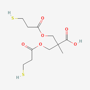 molecular formula C11H18O6S2 B1623357 2,2-Bis[(3-mercapto-1-oxopropoxy)methyl]propionic acid CAS No. 67184-55-8