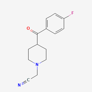 molecular formula C14H15FN2O B1623364 4-(4-Fluorobenzoyl)piperidine-1-acetonitrile CAS No. 84682-24-6
