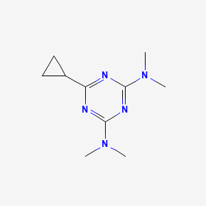 molecular formula C10H17N5 B1623382 s-Triazine, 2,4-bis(dimethylamino)-6-cyclopropyl- CAS No. 50372-43-5