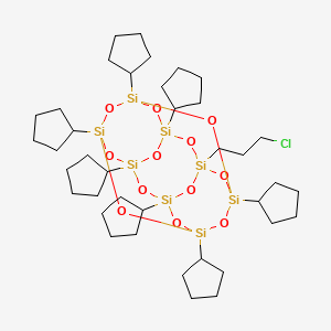 molecular formula C38H69ClO12Si8 B1623422 PSS-(3-Chloropropyl)-Heptacyclopentyl substituted CAS No. 308103-62-0
