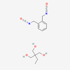 molecular formula C16H22N2O5 B1623427 1,3-Propanediol, 2-ethyl-2-(hydroxymethyl)-, polymer with bis(isocyanatomethyl)benzene CAS No. 51852-81-4