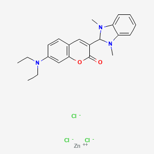 2-(7-(Diethylamino)-2-oxo-2H-1-benzopyran-3-yl)-1,3-dimethyl-1H-benzimidazole trichlorozincate