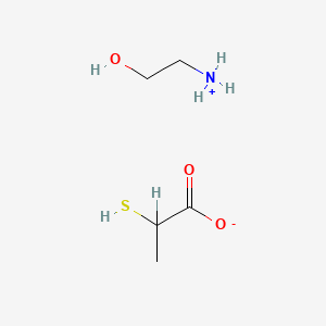 molecular formula C5H13NO3S B1623430 (2-Hydroxyethyl)ammonium 2-mercaptopropionate CAS No. 54266-38-5