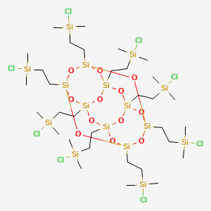 molecular formula C32H80Cl8O12Si16 B1623449 PSS-Octakis[2-(Chlorodimethylsilyl)ethyl] substituted CAS No. 243146-51-2