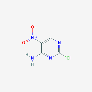 molecular formula C4H3ClN4O2 B162345 2-氯-5-硝基嘧啶-4-胺 CAS No. 1920-66-7