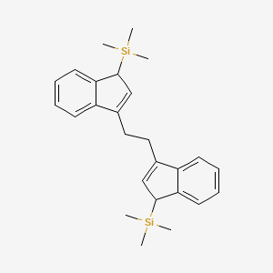 molecular formula C26H34Si2 B1623462 Trimethyl-[3-[2-(3-trimethylsilyl-3H-inden-1-yl)ethyl]-1H-inden-1-yl]silane CAS No. 302912-04-5