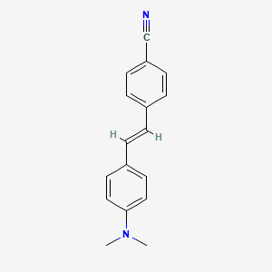 molecular formula C17H16N2 B1623465 Benzonitrile, 4-(2-(4-(dimethylamino)phenyl)ethenyl)-, (E)- CAS No. 2844-17-9