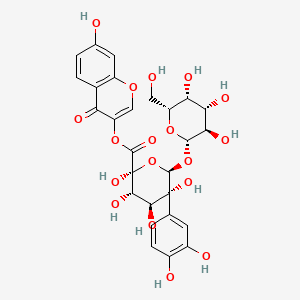 beta-D-Glucopyranosiduronic acid, 2-(3,4-dihydroxyphenyl)-5,7-dihydroxy-4-oxo-4H-1-benzopyran-3-yl O-beta-D-galactopyranosyl-