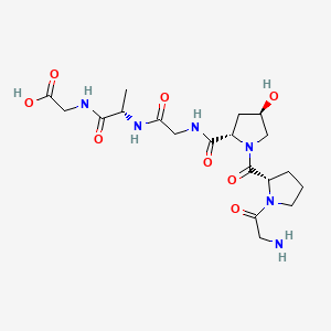 molecular formula C19H30N6O8 B1623486 Antiarrhythmic peptide CAS No. 81771-37-1