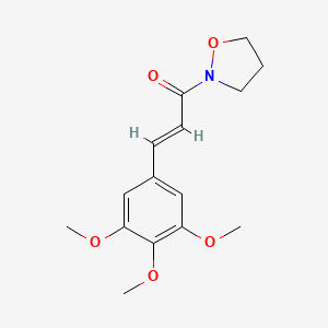 molecular formula C15H19NO5 B1623504 2-(3,4,5-Trimethoxycinnamoyl)isoxazolidine CAS No. 38943-47-4