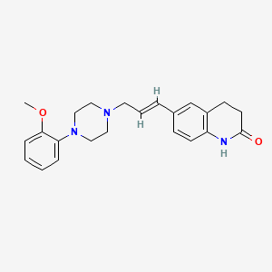 molecular formula C23H27N3O2 B1623513 6-(3-(4-(2-methoxyphenyl)-1-piperazinyl)-1-propenyl)-3,4-dihydro-2(1H)-quinolinone CAS No. 80834-66-8
