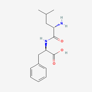 molecular formula C15H22N2O3 B1623533 D-Phenylalanine, L-leucyl- CAS No. 21675-59-2