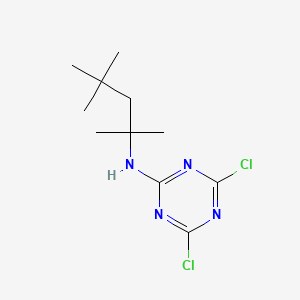 molecular formula C11H18Cl2N4 B1623593 4,6-Dichloro-N-(1,1,3,3-tetramethylbutyl)-1,3,5-triazin-2-amine CAS No. 72058-41-4