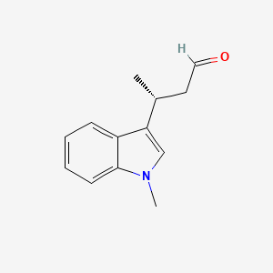 molecular formula C13H15NO B1623602 (3R)-(-)-3-(1-Methyl-1H-indol-3-yl)butyraldehyde CAS No. 405873-05-4