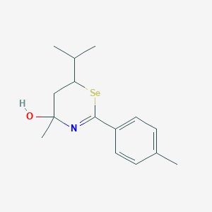 molecular formula C15H21NOSe B1623605 6-isopropyl-4-methyl-2-p-tolyl-5,6-dihydro-4H-1,3-selenazin-4-ol CAS No. 219307-86-5