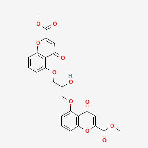 molecular formula C25H20O11 B1623611 Dimethyl 5,5'-((2-hydroxytrimethylene)bis(oxy))bis(4-oxo-4H-1-benzopyran-2-carboxylate) CAS No. 51471-26-2