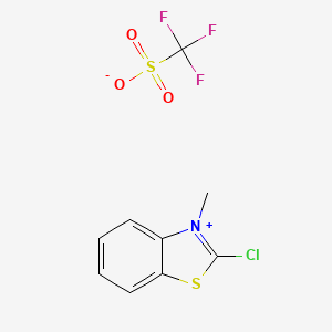 molecular formula C9H7ClF3NO3S2 B1623614 2-Chloro-3-methylbenzothiazolium trifluoromethanesulphonate CAS No. 61765-15-9