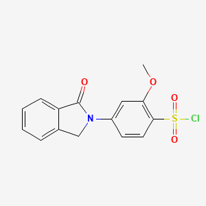 molecular formula C15H12ClNO4S B1623630 Benzenesulfonylchloride, 4-(1,3-dihydro-1-oxo-2H-isoindol-2-yl)-2-methoxy- CAS No. 277758-53-9
