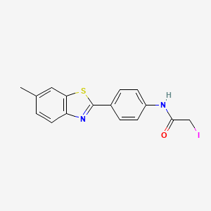 molecular formula C16H13IN2OS B1623631 2-[4-(Iodoacetamido)phenyl]-6-methylbenzothiazole CAS No. 87992-62-9